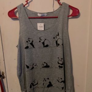 Panda grey tank top